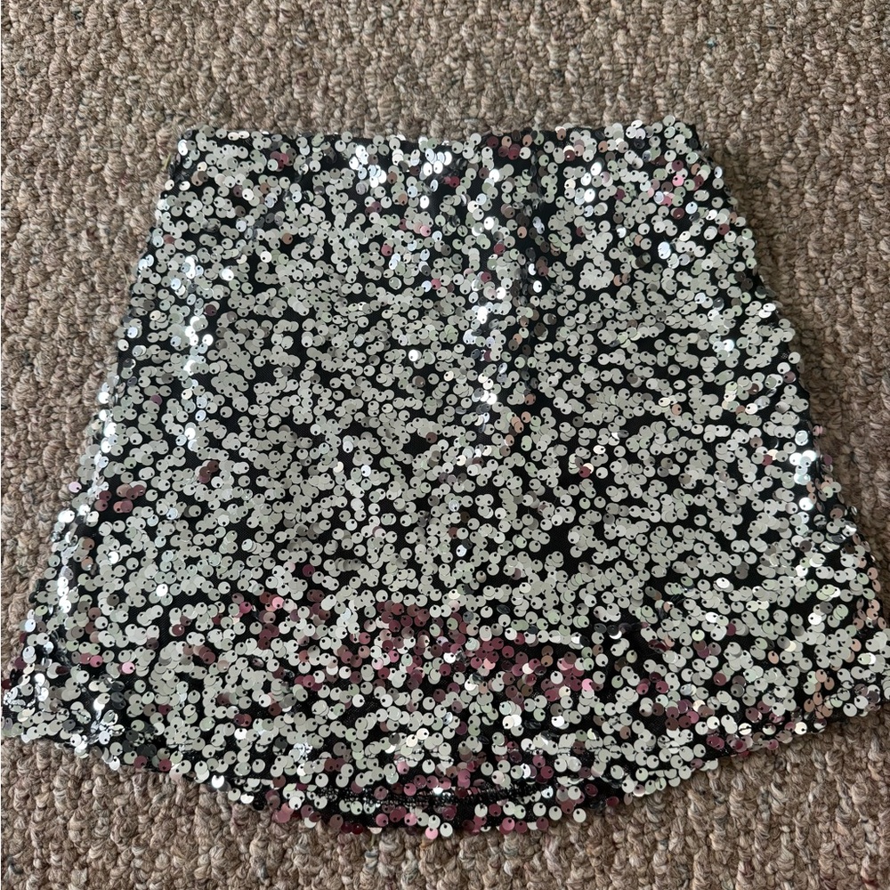 Sequin Black and Silver Girl’s Skirt